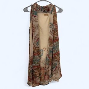 Bohemian Paisley Vest Cardigan